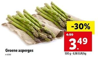 Lidl Groene asperges aanbieding