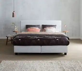 Deba Meubelen Boxspring BOX 24 incl. matras en topper - Clay Grijs aanbieding