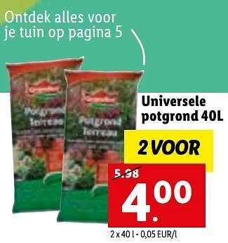 Lidl Universele potgrond aanbieding