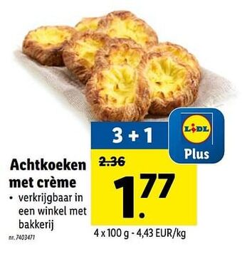 Achtkoeken met crème