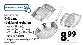 Grillpan, -bakjes of -schalen