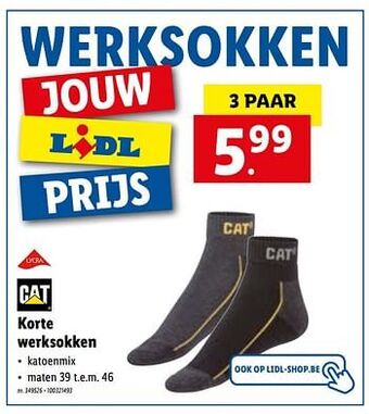 Lidl Korte werksokken aanbieding