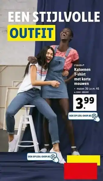 Katoenen t-shirt met korte mouwen