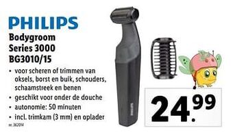 Lidl Philips bodygroom series 3000 bg3010-15 aanbieding
