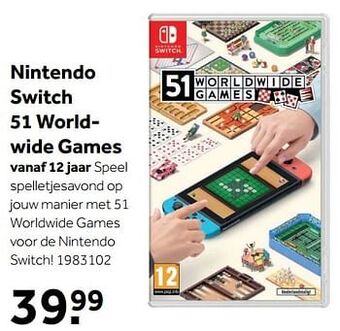 Intertoys Nintendo switch 51 worldwide games aanbieding