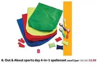 Out + about sports day 4-in-1 spellenset