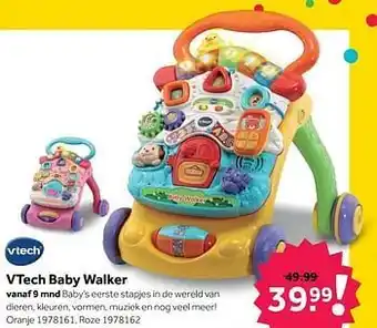 Intertoys Vtech baby walker oranje aanbieding