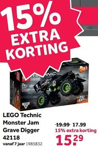 Intertoys Lego technic monster jam grave digger 42118 aanbieding