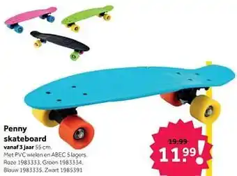Intertoys Penny skateboard roze aanbieding