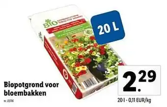 Biopotgrond voor bloembakken