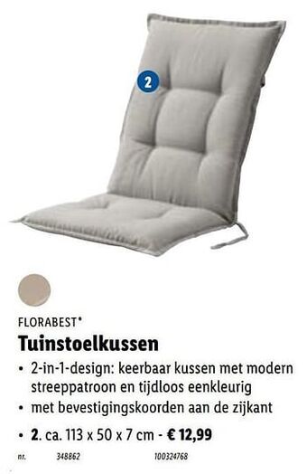 Lidl Tuinstoelkussen aanbieding
