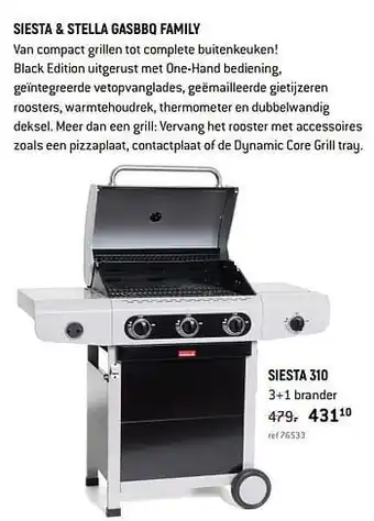 Freetime Barbecook gasbbq family siesta 310 aanbieding