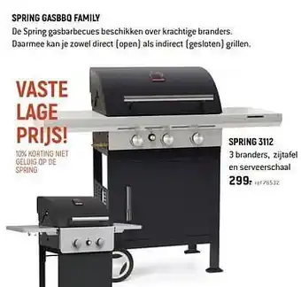 Barbecook gasbbq family spring 3112