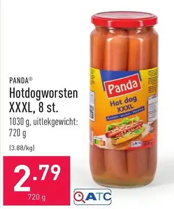 ALDI Panda Hotdogworsten XXXL, 8 st. aanbieding