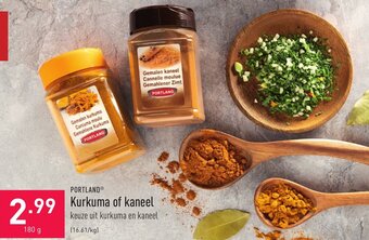 ALDI Portland Kurkuma of kaneel aanbieding