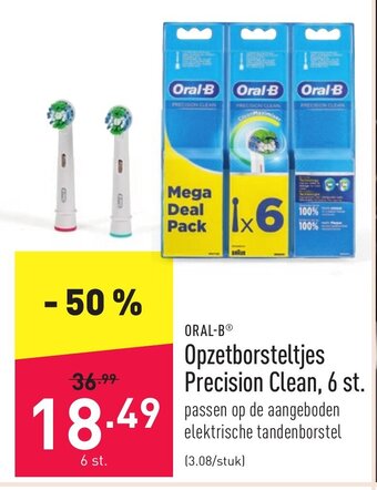 ALDI Oral-B Opzetborsteltjes Precision Clean, 6 st. aanbieding