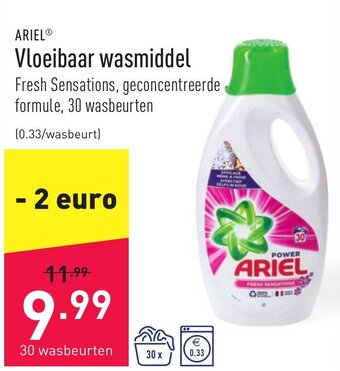 ALDI Ariel Vloeibaar wasmiddel aanbieding
