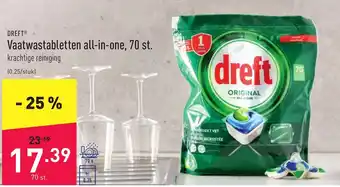 ALDI Dreft Vaatwastabletten all-in-one, 70 st. aanbieding