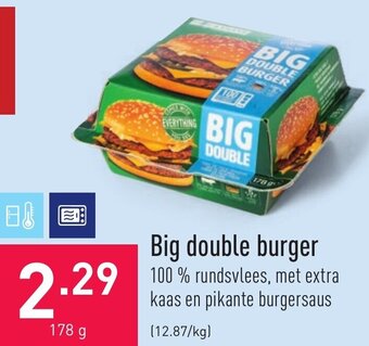 ALDI Big double burger aanbieding