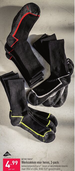 Active Touch Werksokken voor heren, 3-pack