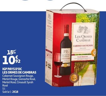 Auchan IGP Pays D'Oc Les Ormes De Cambras aanbieding