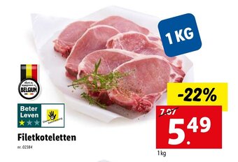Lidl Filetkoteletten aanbieding