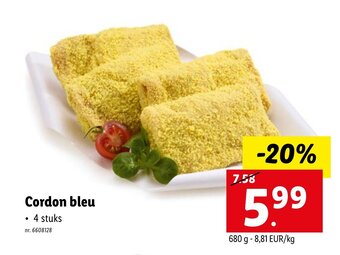 Lidl Cordon bleu 680g aanbieding