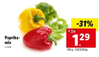 Lidl Paprikamix 500g aanbieding