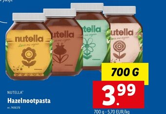 Lidl Hazelnootpasta 700g aanbieding