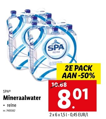 Lidl Mineraalwater aanbieding
