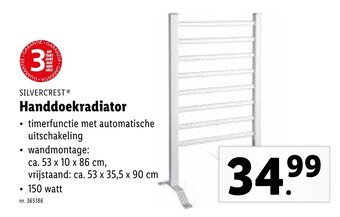 Lidl Handdoekradiator aanbieding