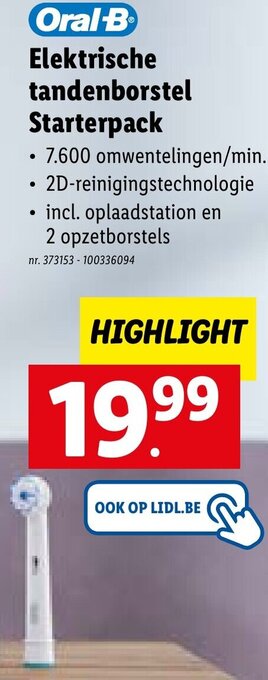 Lidl Elektrische tandenborstel starterpack aanbieding