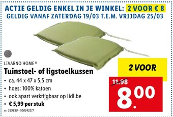 Lidl Tuinstoel- of ligstoelkussen aanbieding