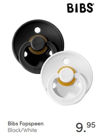 Bibs fopspeen black-white