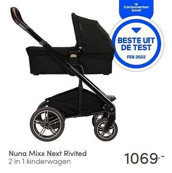 Baby & Tiener Nuna mixx next rivited 2 in 1 kinderwagen aanbieding