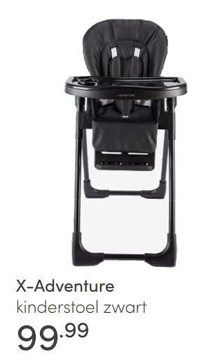 Baby & Tiener X-adventure kinderstoel zwart aanbieding