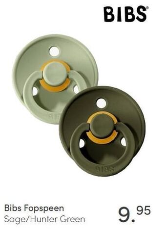 Baby & Tiener Bibs fopspeen sage-hunter green aanbieding