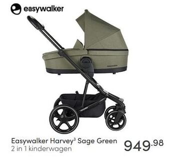 Baby & Tiener Easywalker harvey3 sage green 2 in 1 kinderwagen aanbieding