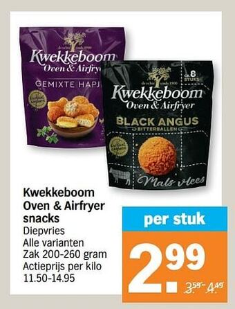Albert Heijn Kwekkeboom oven + airfryer snacks aanbieding