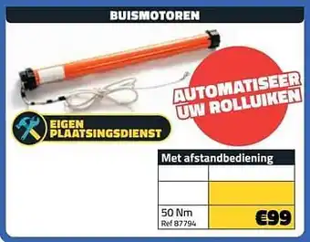 Buismotoren met afstandbediening 50 nm