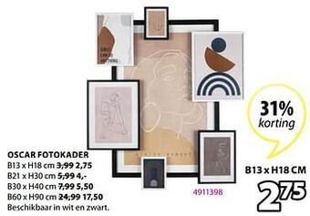 Jysk Oscar fotokader aanbieding