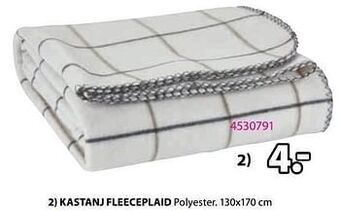 Jysk Kastanj fleeceplaid aanbieding
