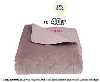 Jysk Engblomme bedsprei aanbieding