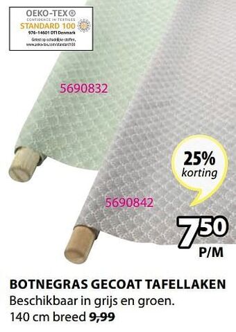 Jysk Botnegras gecoat tafellaken aanbieding