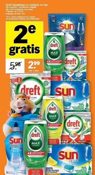 Albert Heijn Dreft handafwas max power aanbieding