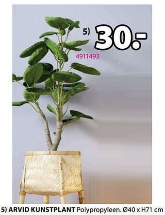 Jysk Arvid kunstplant aanbieding