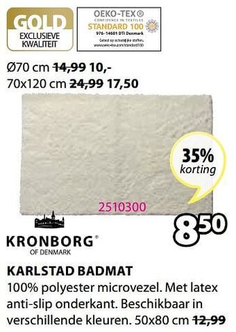 Jysk Karlstad badmat aanbieding