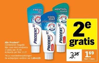 Albert Heijn Cool mint tandpasta aanbieding