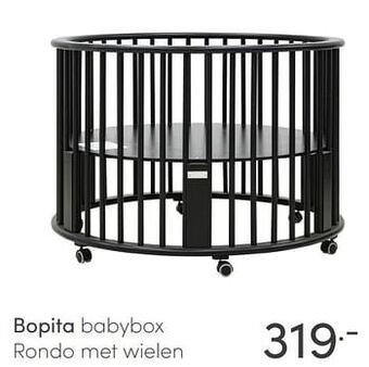 Baby & Tiener Bopita babybox rondo met wielen aanbieding