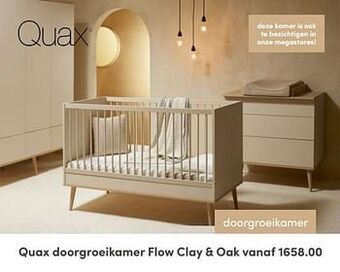 Baby & Tiener Quax doorgroeikamer flow clay + oak aanbieding